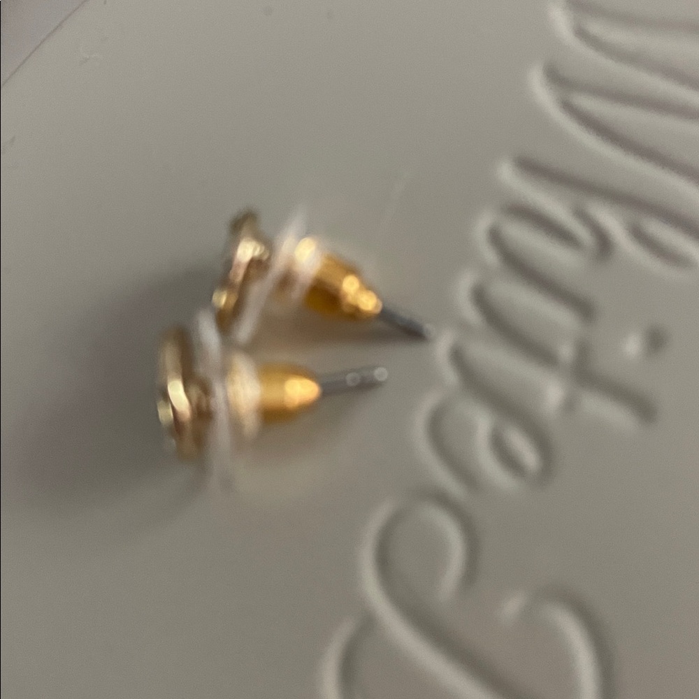 Gold Sparkle Earrings - Picture 4 of 11